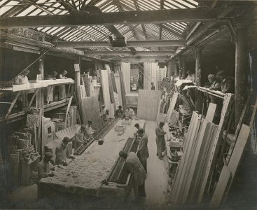 George Jackson's first workshop, Rathbone Place.